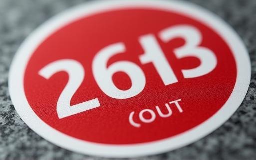 Close-up image of a physical Swiss motorway vignette sticker showing the year