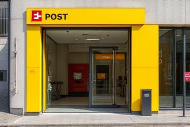 Image of a Swiss Post office building facade